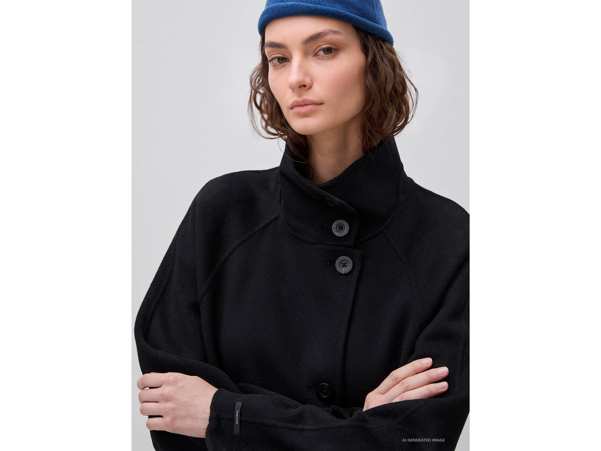 Long wool and cashmere coat