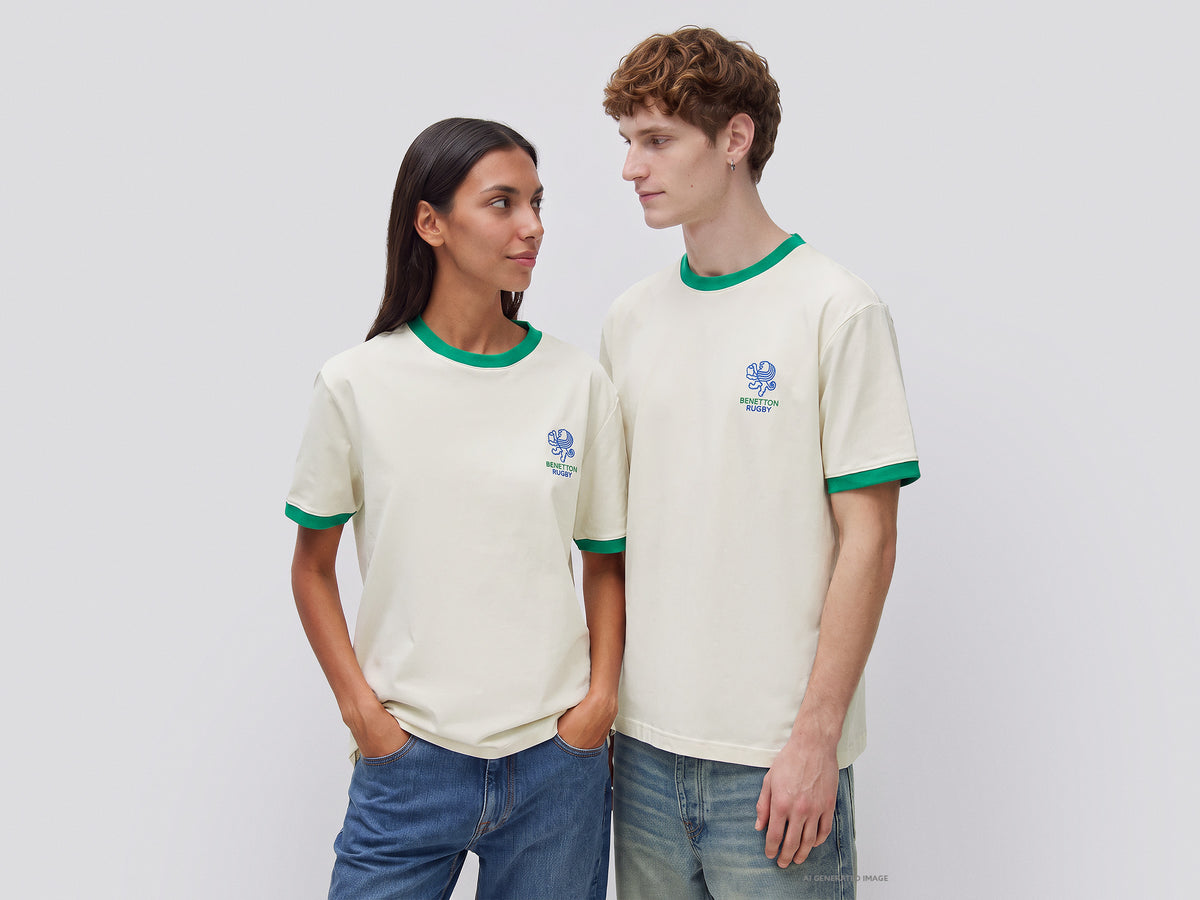 Benetton Rugby T-shirt 100% cotton