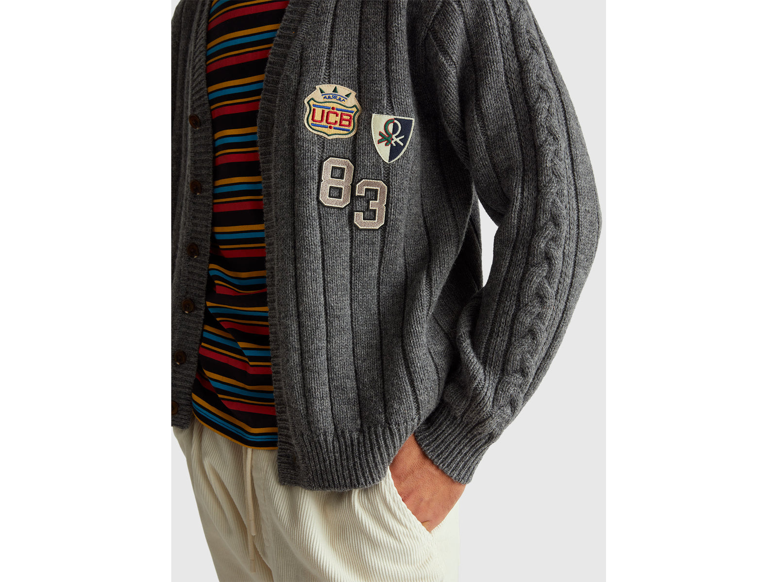 Stranger Things cardigan in pure wool