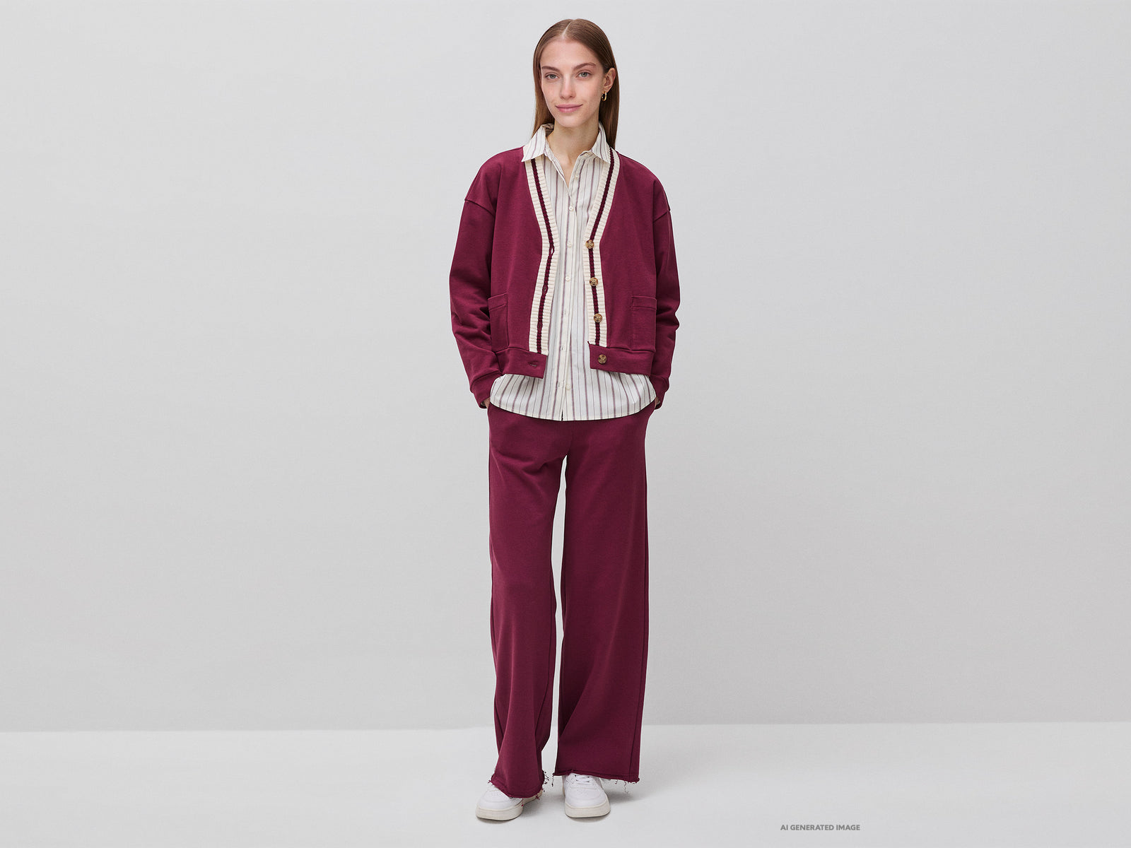 Wide-leg sweatpants