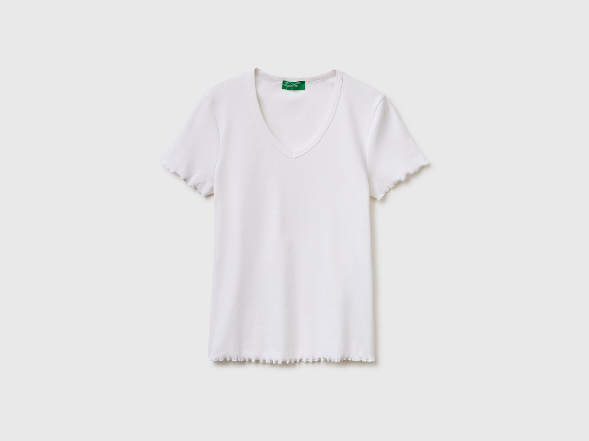 Ribbed V-neck T-shirt - ucb_image_FS