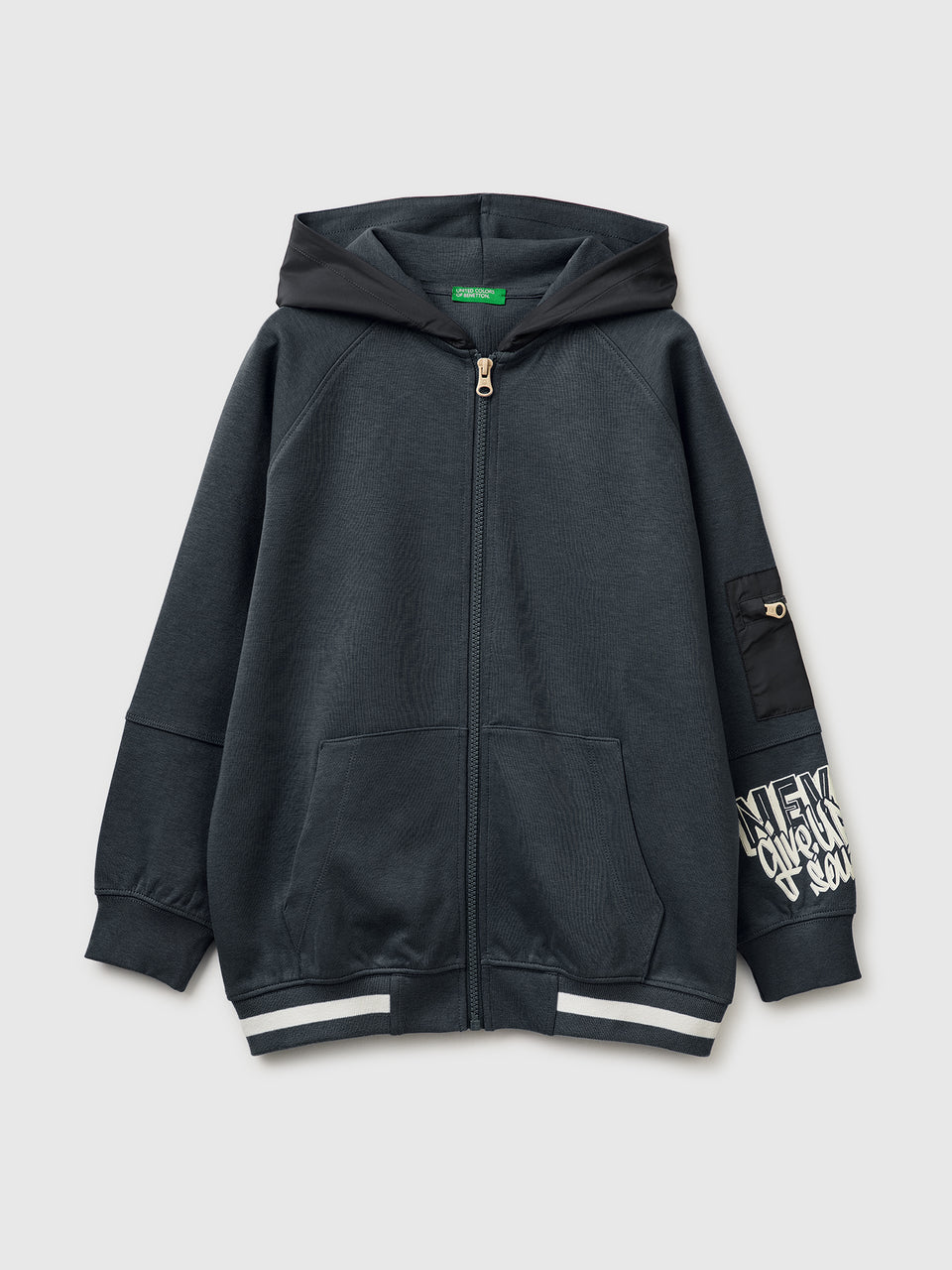 Open sweatshirt with nylon inserts - ucb_image_FS