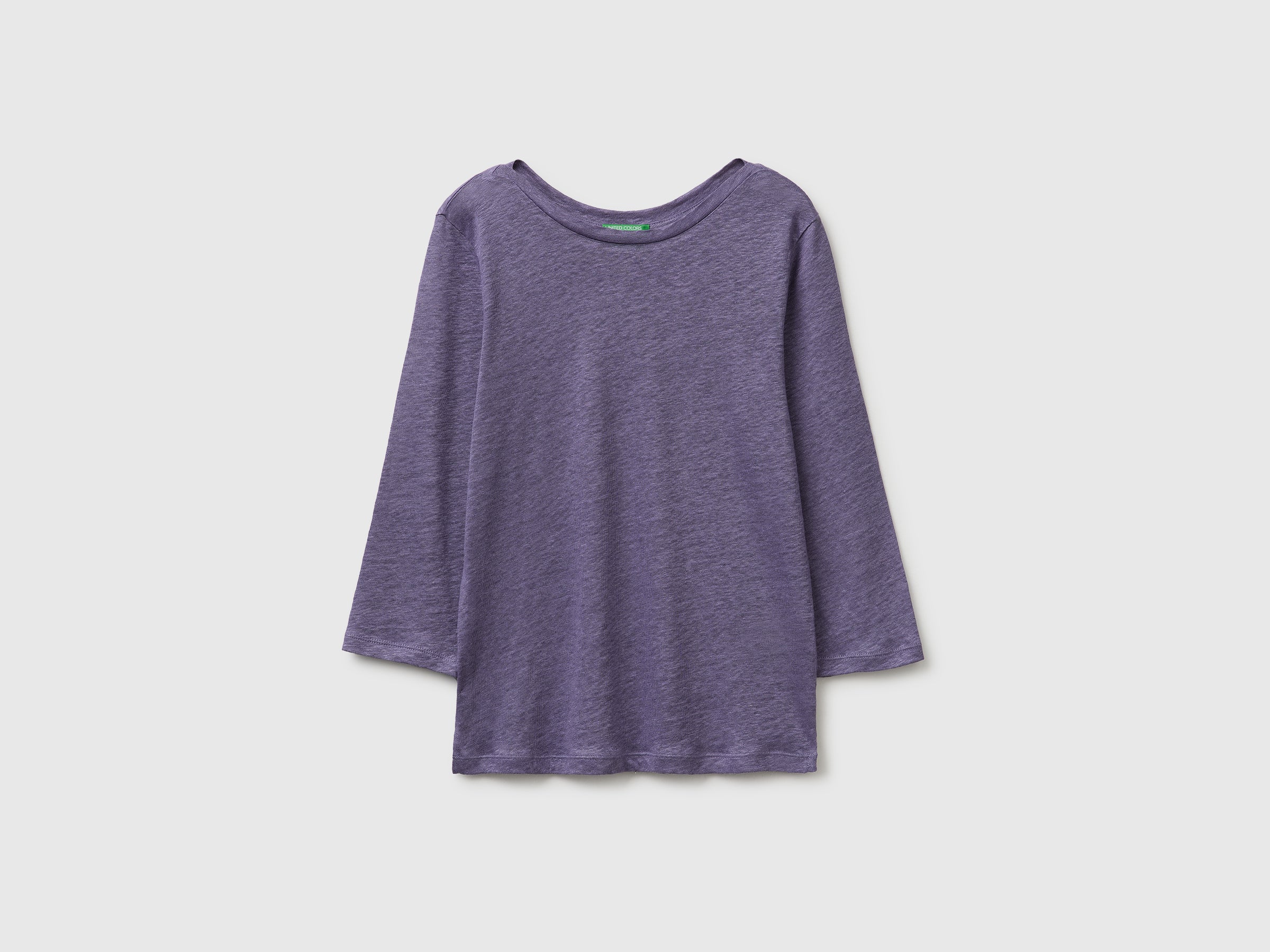 Boat-neck T-shirt in pure linen - ucb_image_FS
