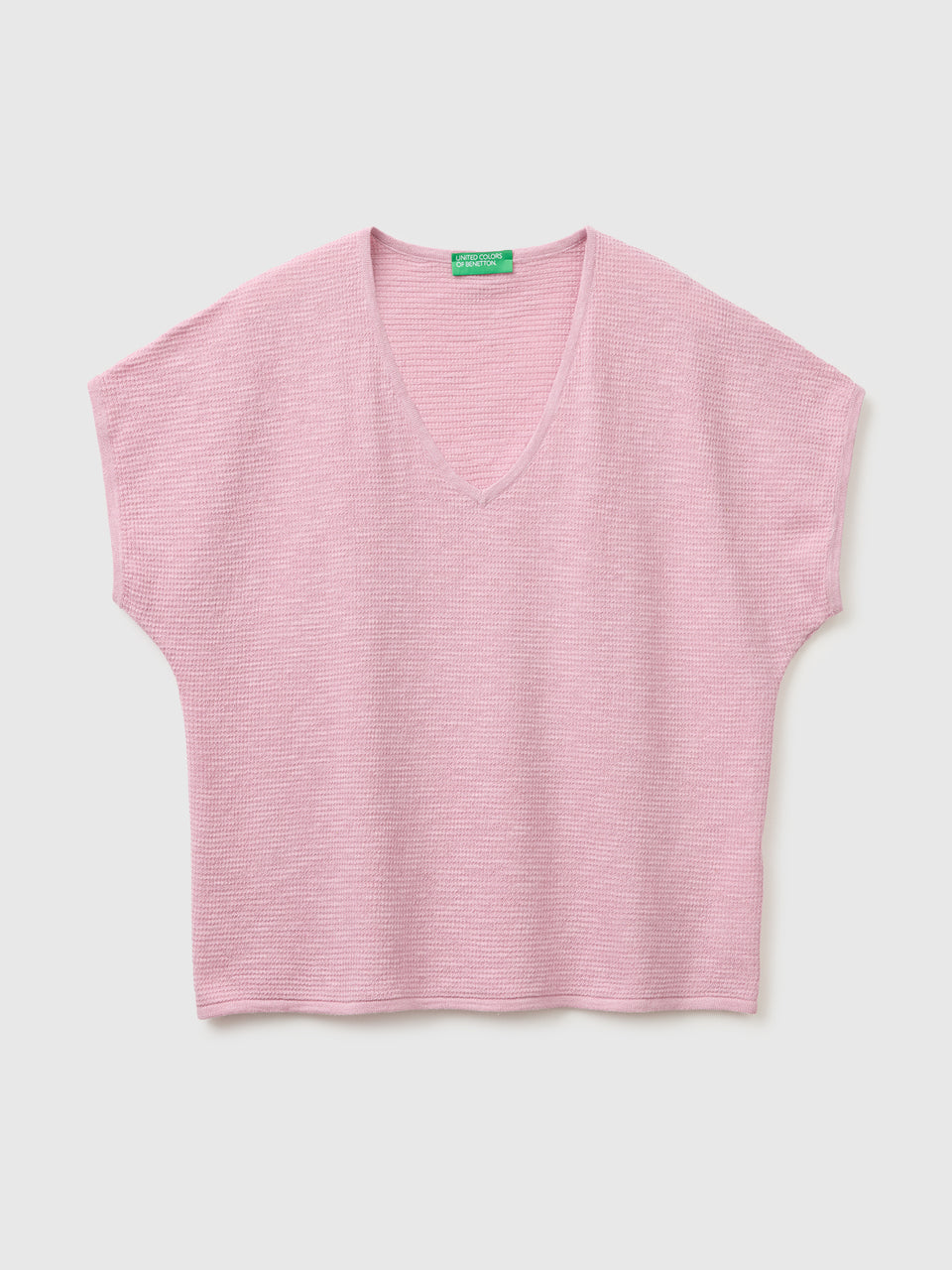 V-neck sweater in linen blend - ucb_image_FS