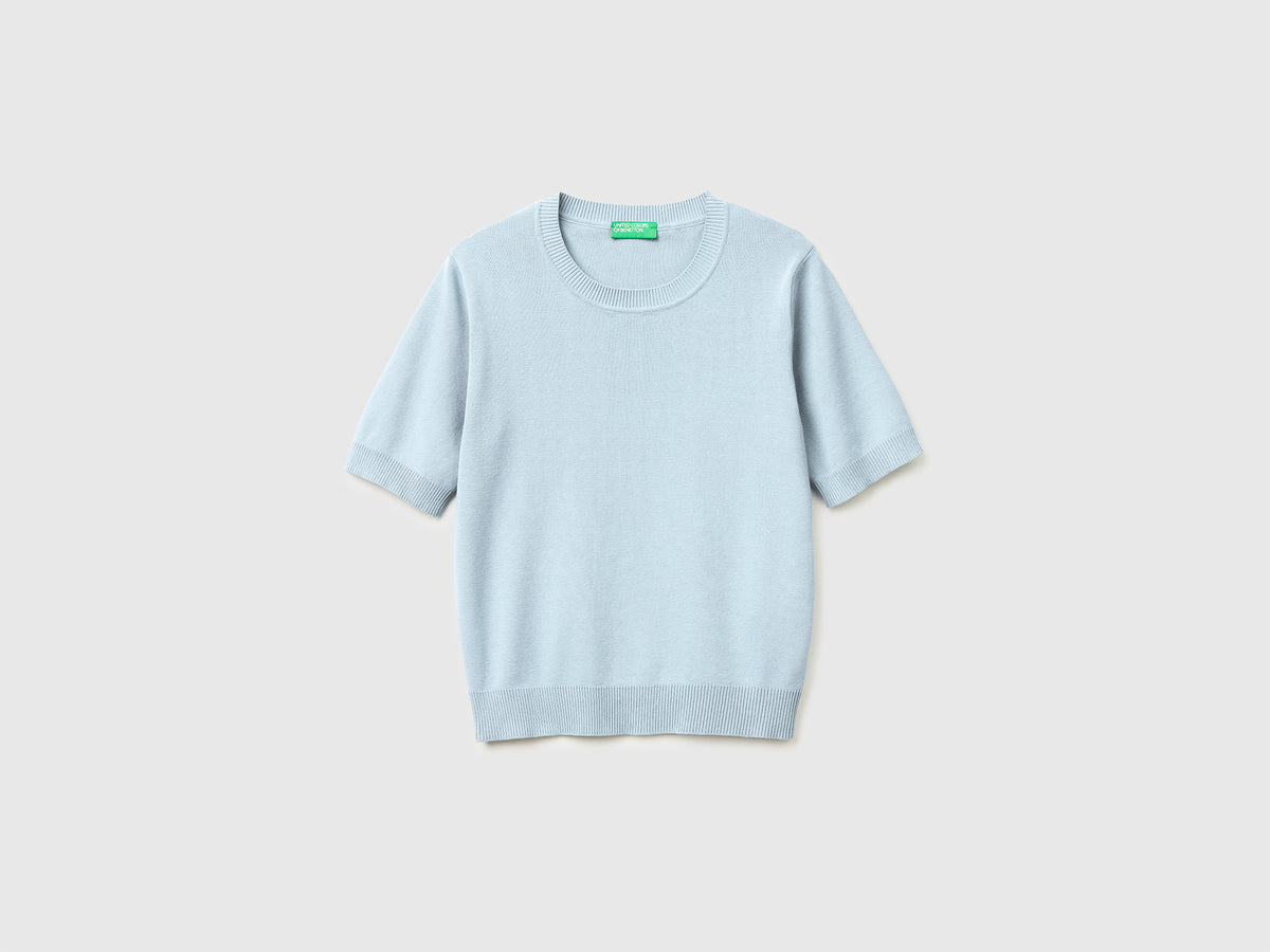 Light blue short sleeve sweater - ucb_image_FS