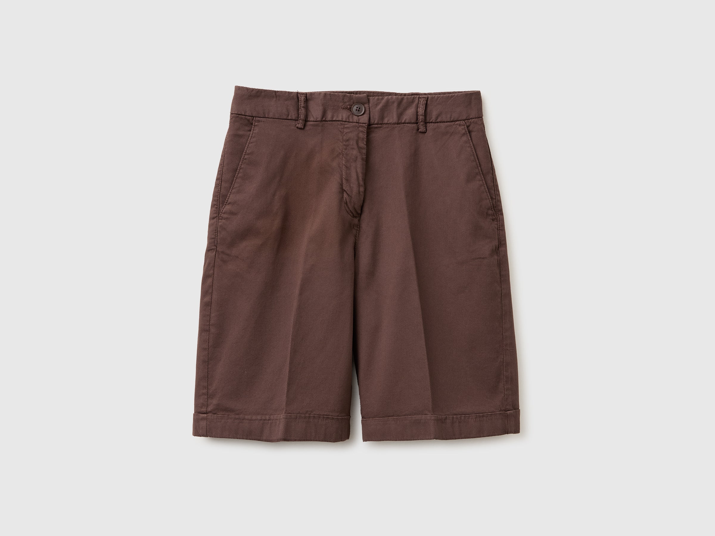 Regular fit Bermuda shorts with turn-ups - ucb_image_FS