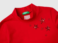 T-shirt de gola alta com lantejoulas - ucb_image_DS1