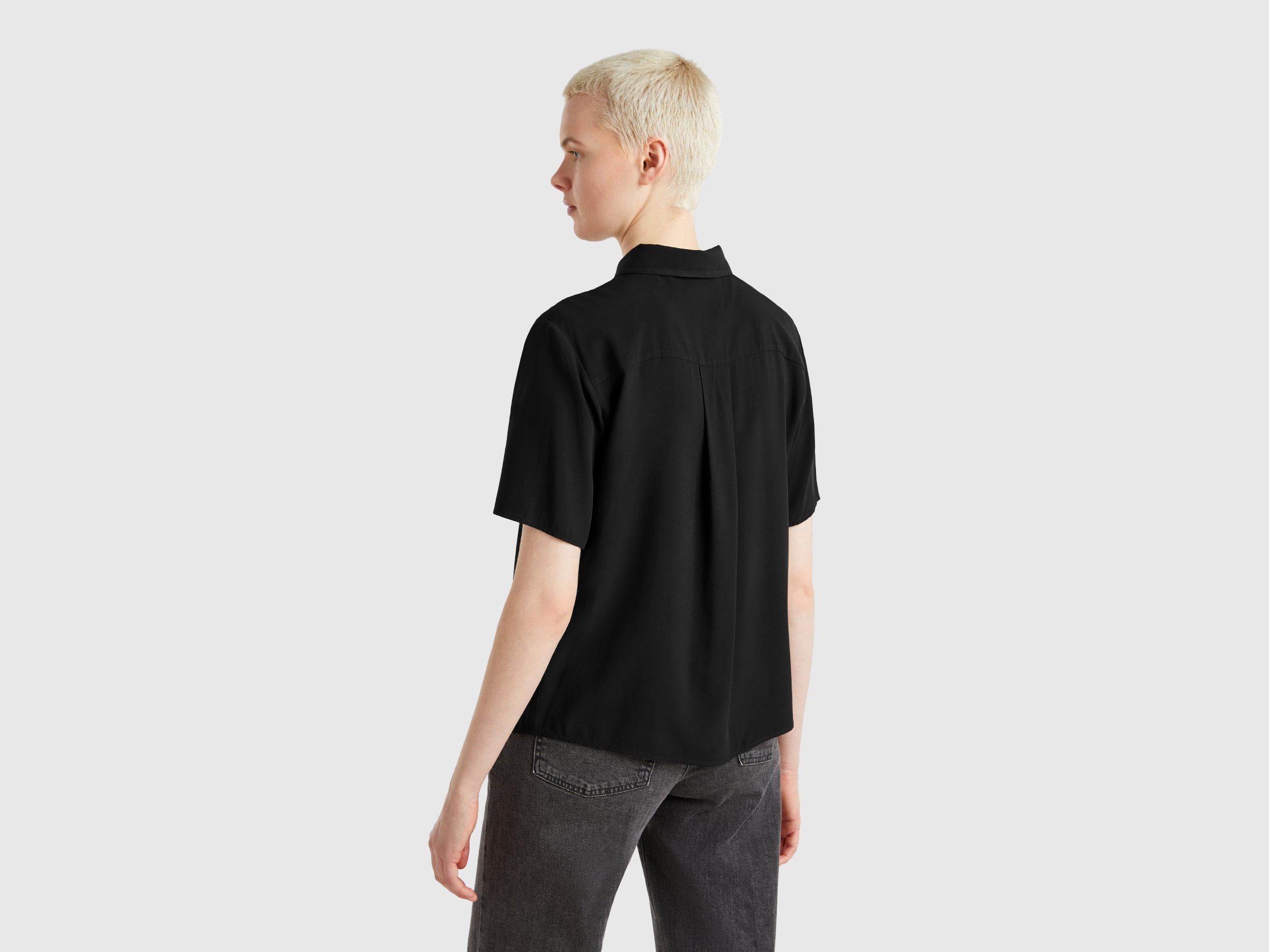 3/4 sleeve shirt in viscose - ucb_image_B