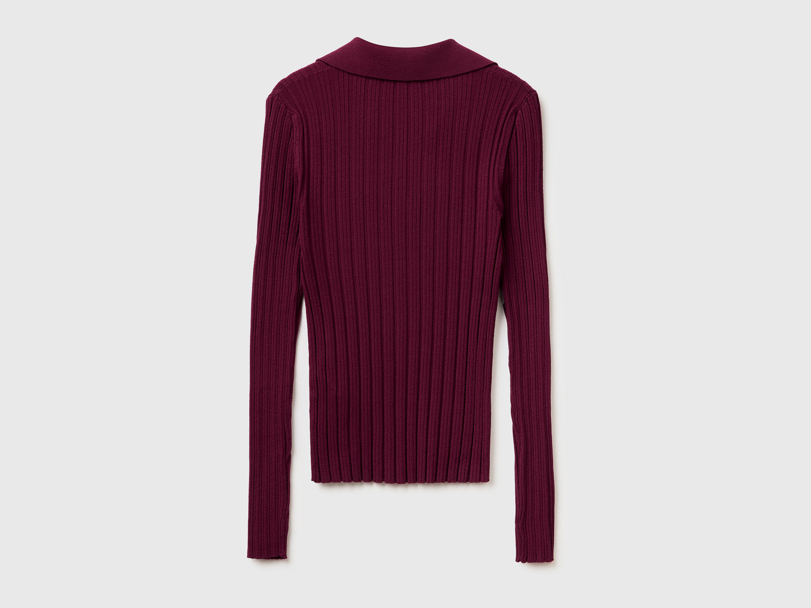 Ribbed sweater with polo collar - ucb_image_BS