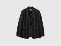 Striped linen blend blazer - ucb_image_FS