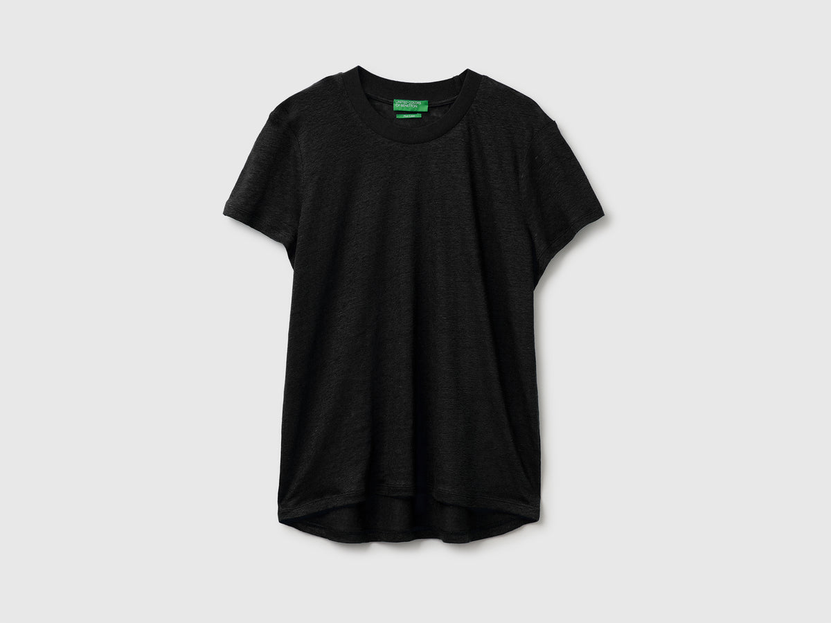 Crew neck T-shirt in pure linen - ucb_image_FS