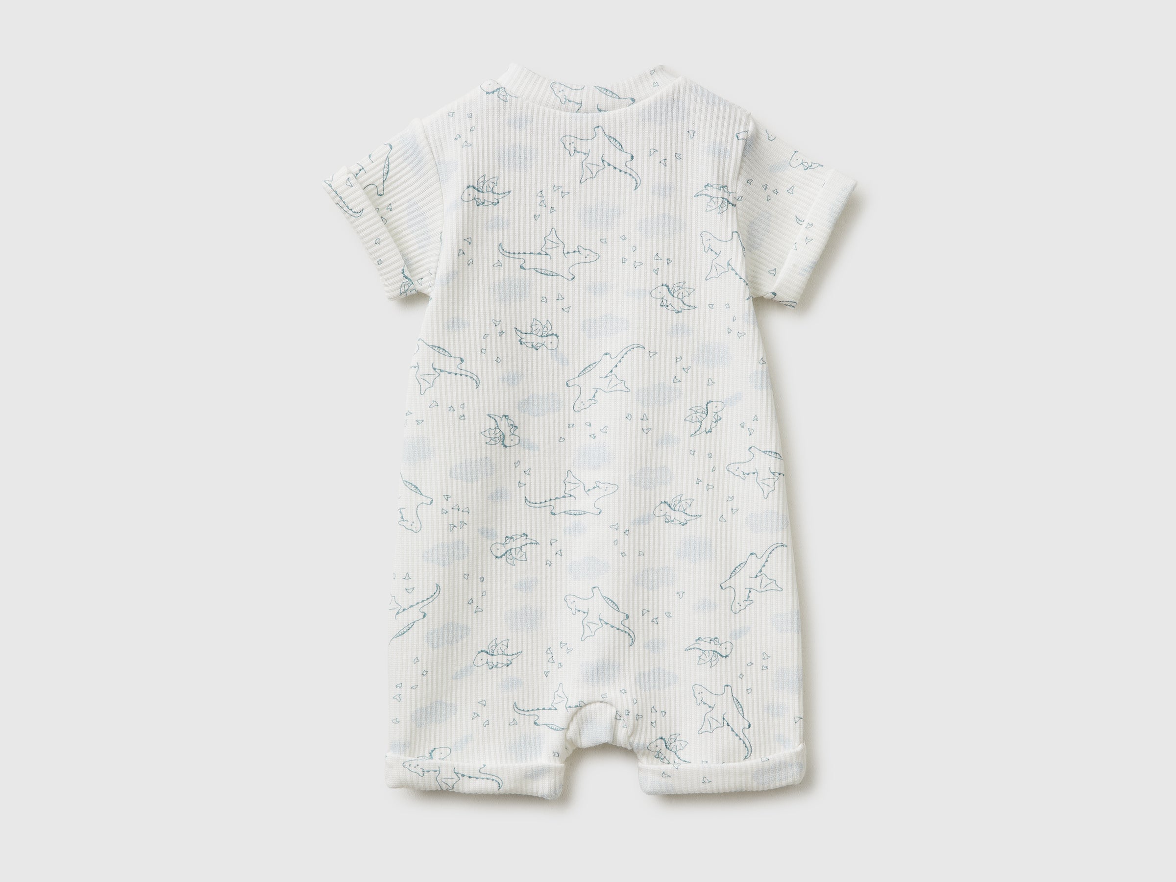 Ribbed printed short playsuit - ucb_image_BS