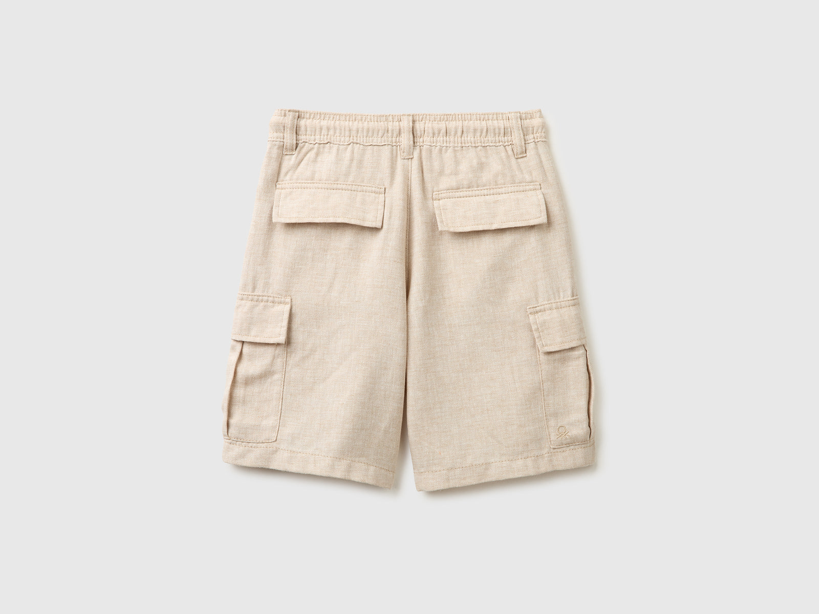 Linen blend cargo Bermuda shorts - ucb_image_BS