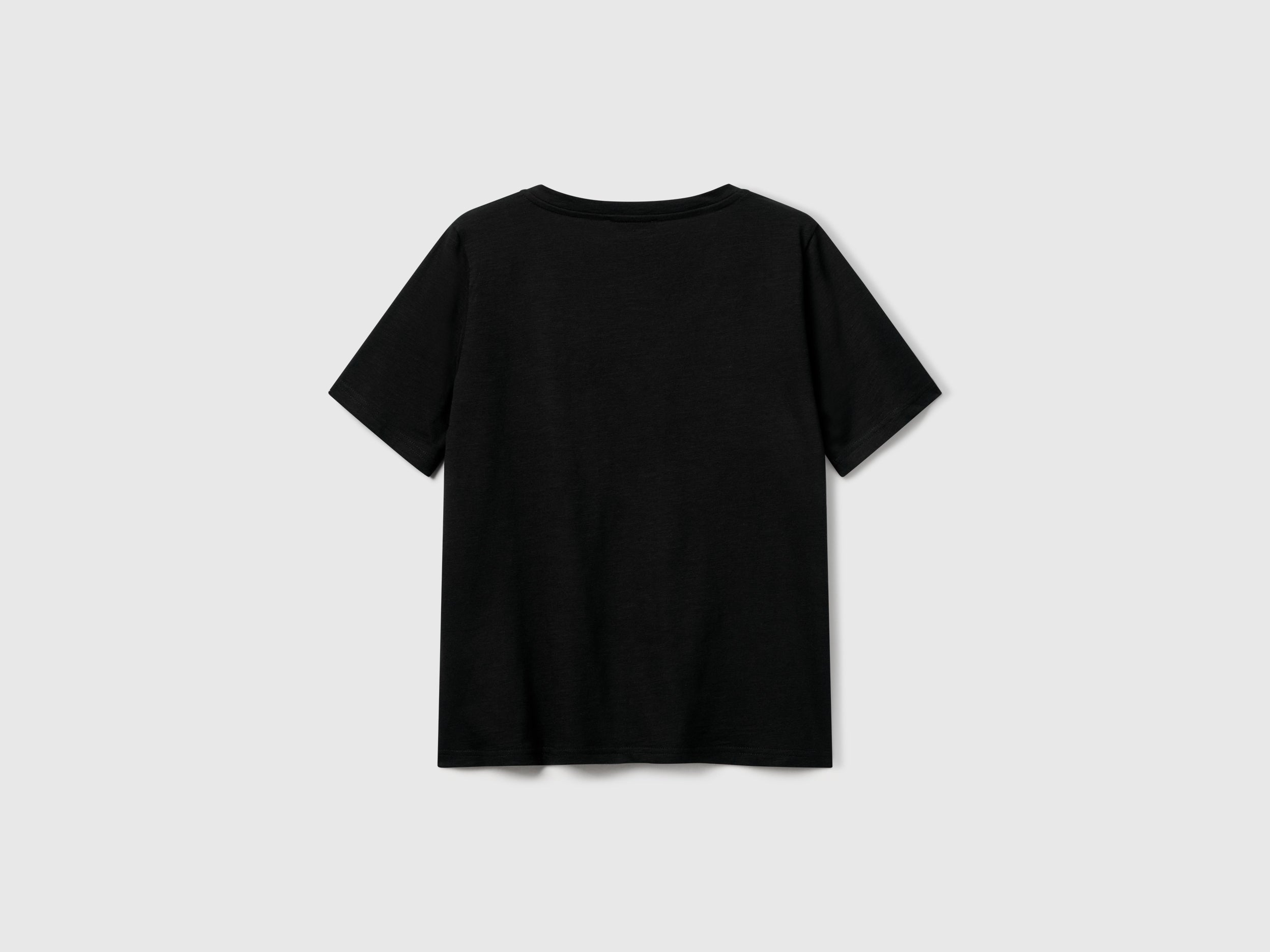 T-shirt decote em V em algodão flamé - ucb_image_BS