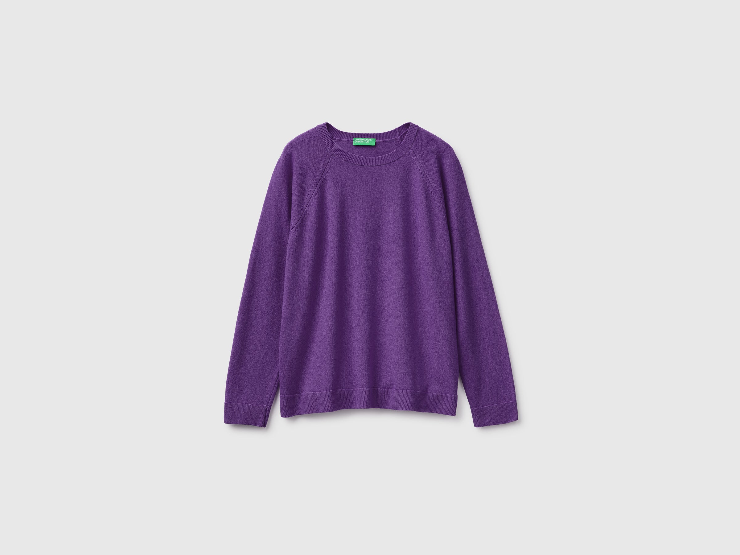 Camisola de gola redonda violeta em mistura de lã e caxemira - ucb_image_FS