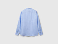 Linen short with Mandarin collar - ucb_image_BS
