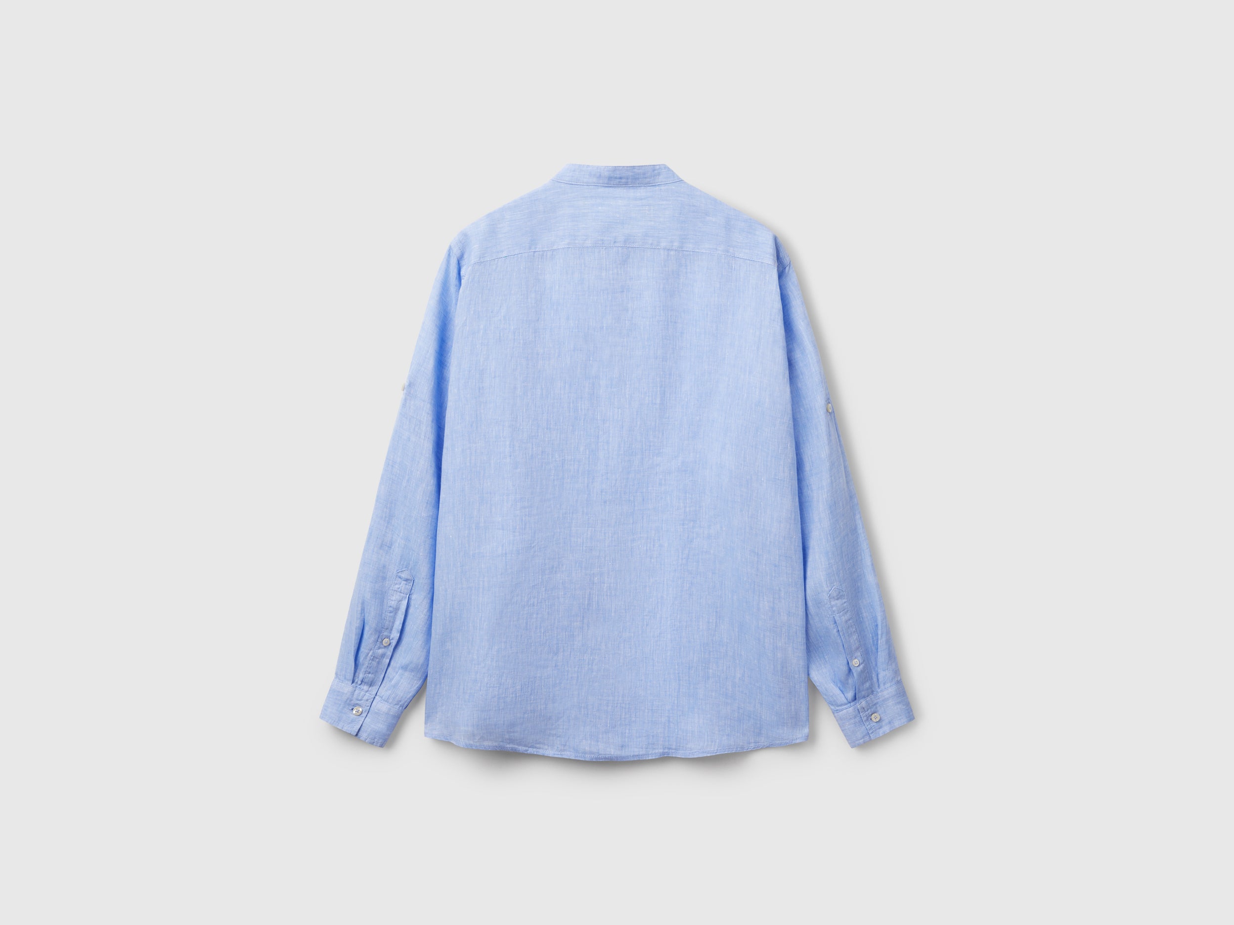 Linen short with Mandarin collar - ucb_image_BS