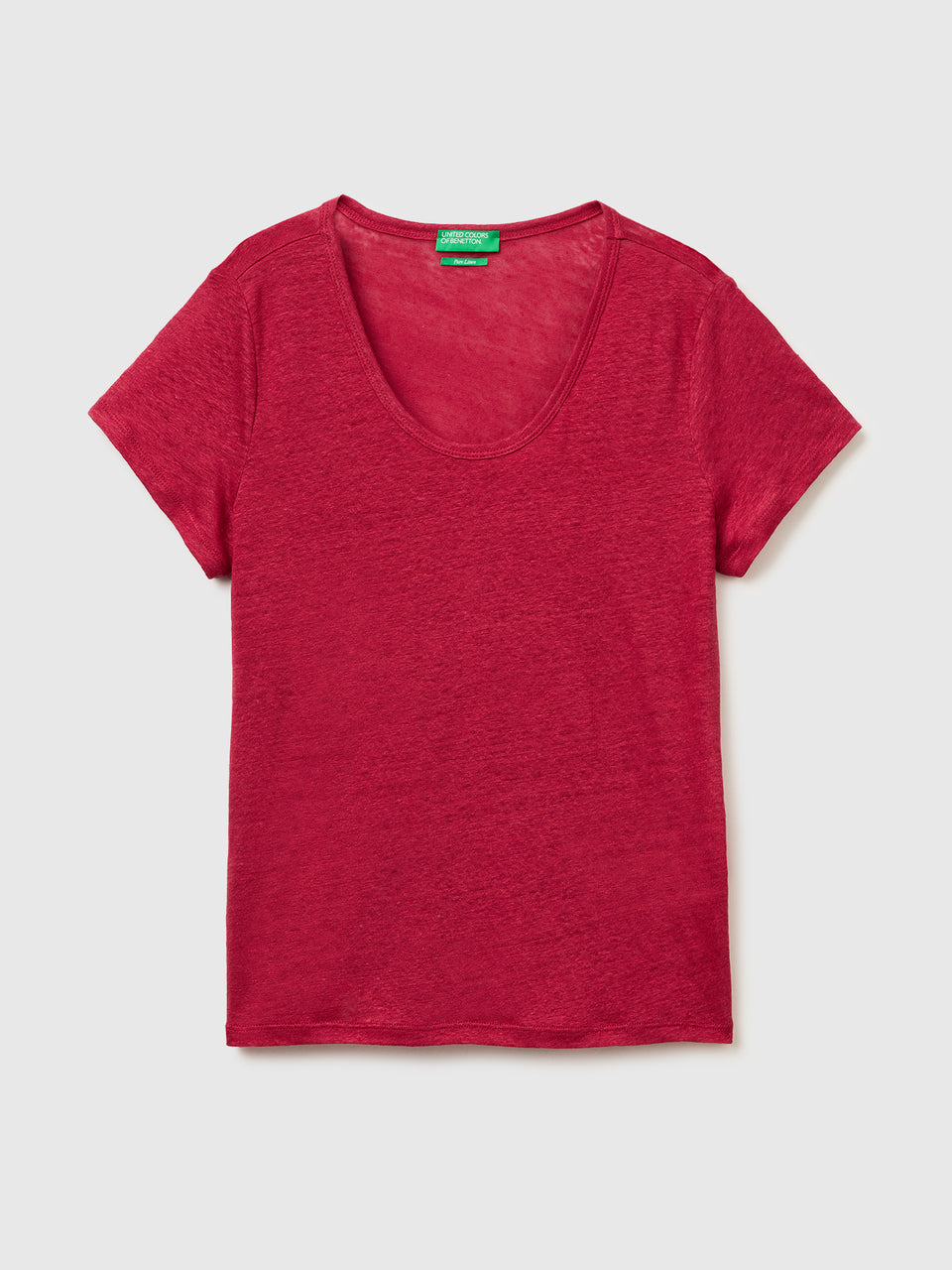 Round-neck T-shirt in pure linen - ucb_image_FS