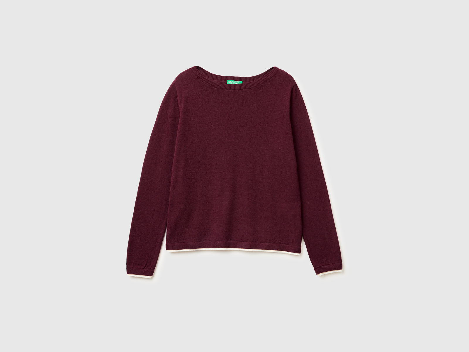 100% Merino wool boat neck sweater - ucb_image_FS