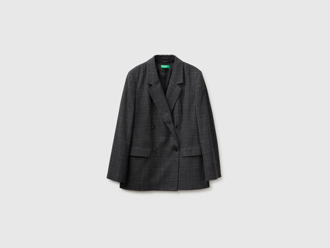 Blazer tartan trespassado em viscose mista - ucb_image_FS
