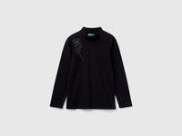 T-shirt de gola alta com lantejoulas - ucb_image_FS