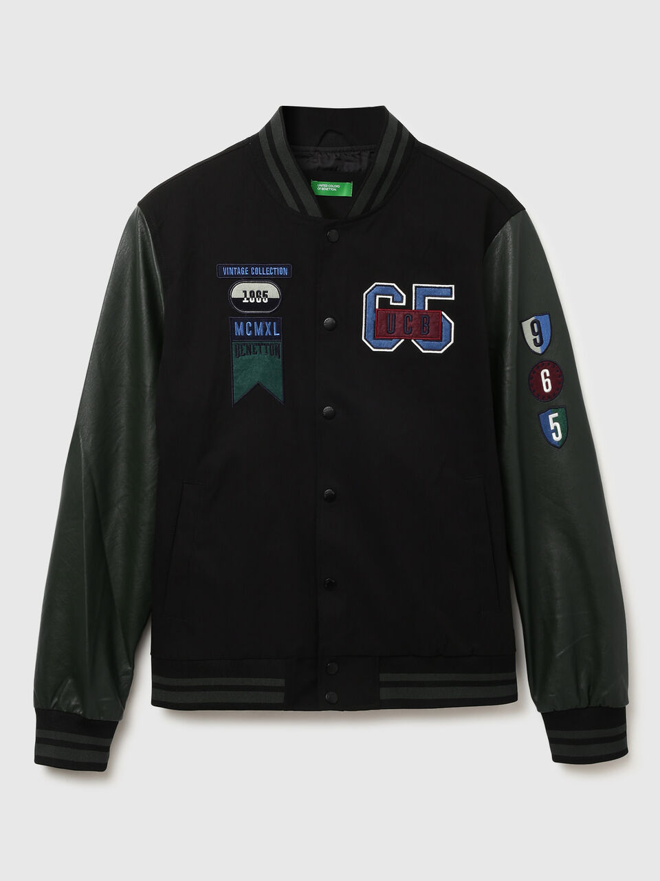 BADGED VARSITY JACKET image number null