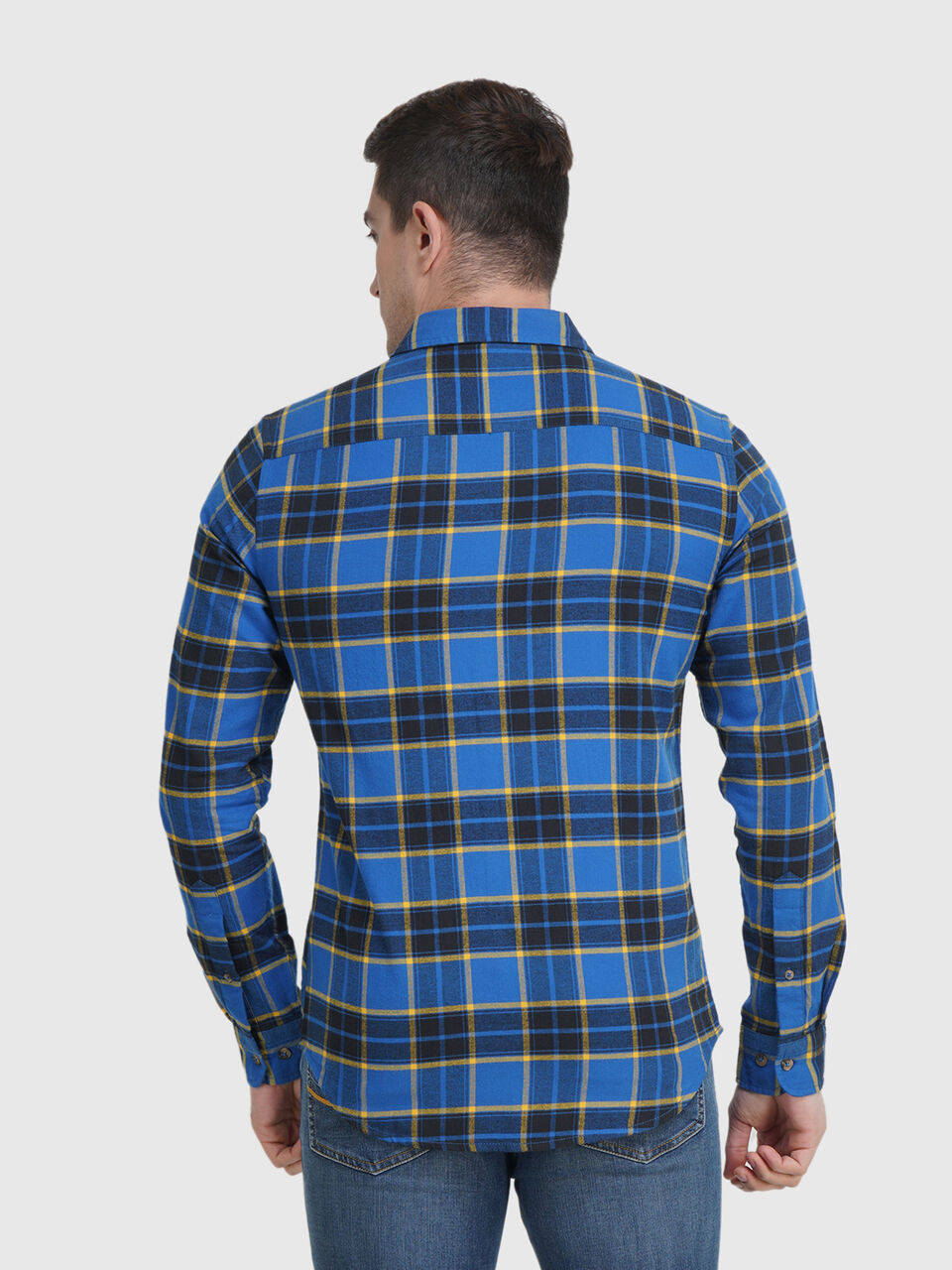 Fill Sleeve Exploded Flanel Check Shirt image number null