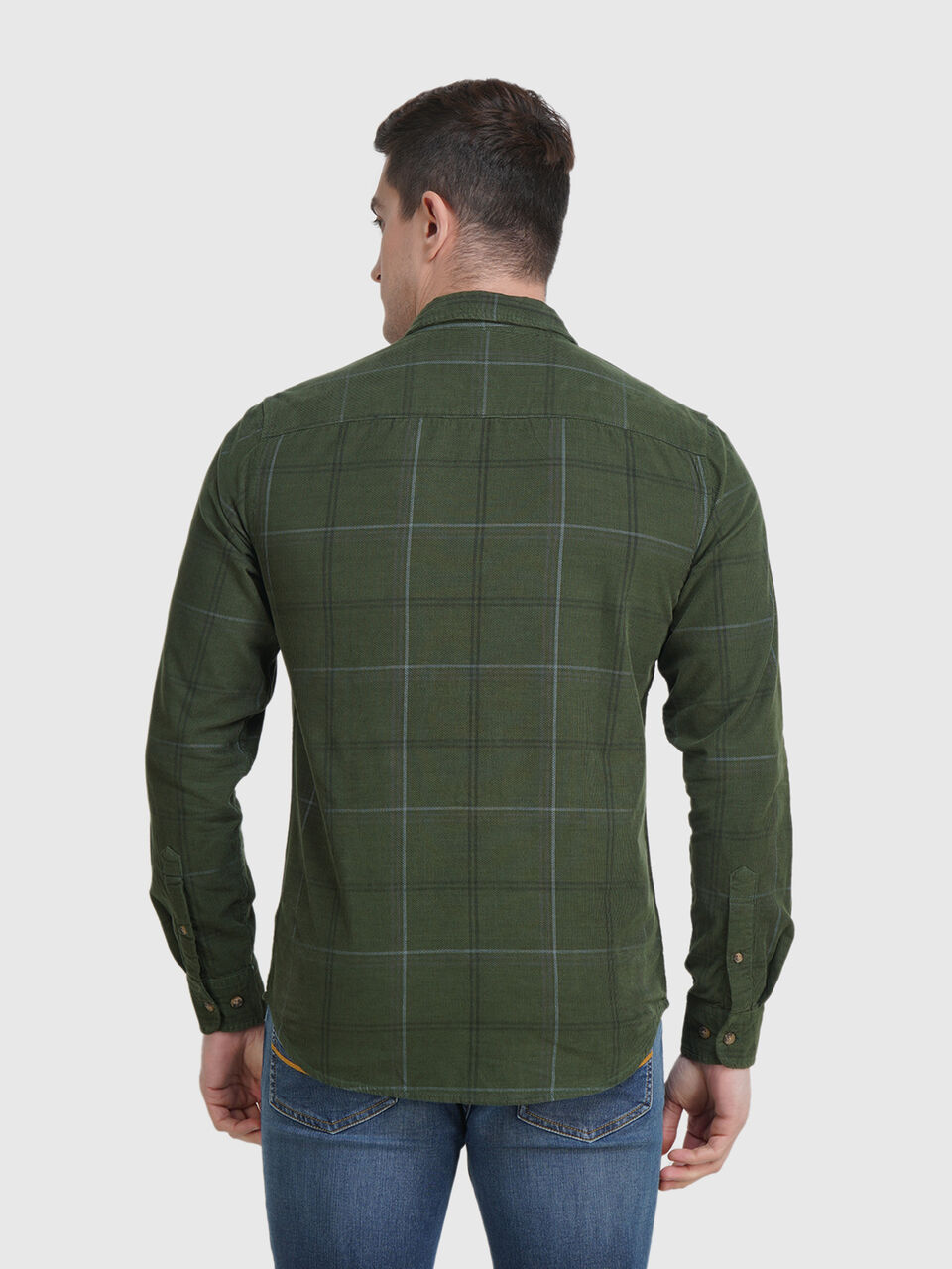 Fill Sleeve Corduroy Check Shirt image number null