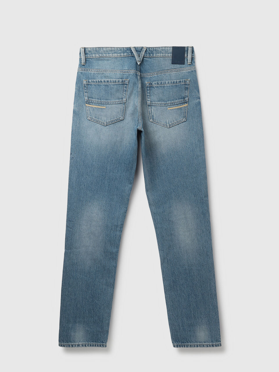 SLIM STRAIGHT MID BLUE 90'S LOOK JEANS image number null