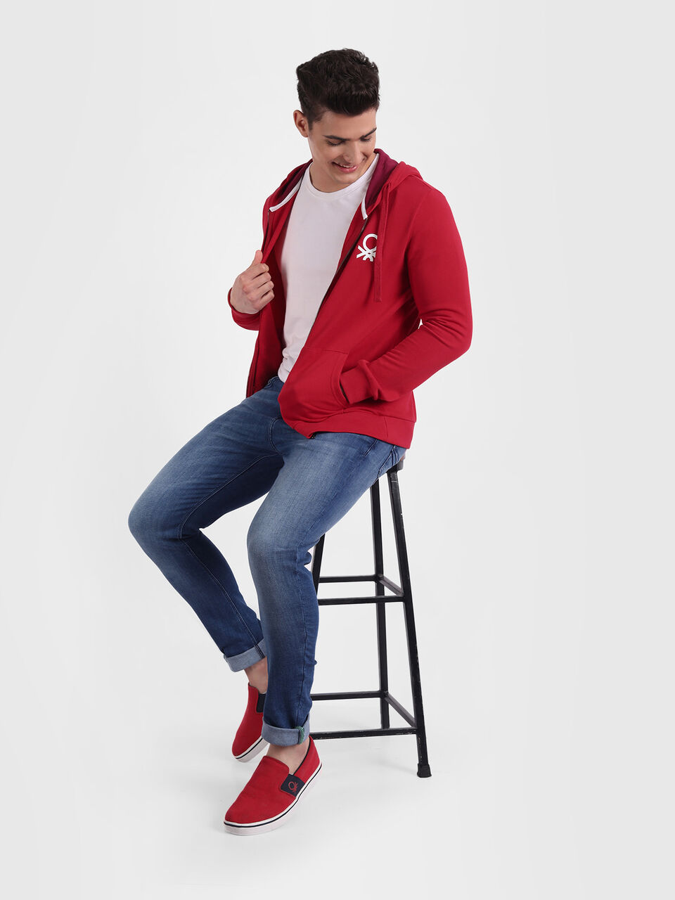 Basic Front Open Hoodie image number null