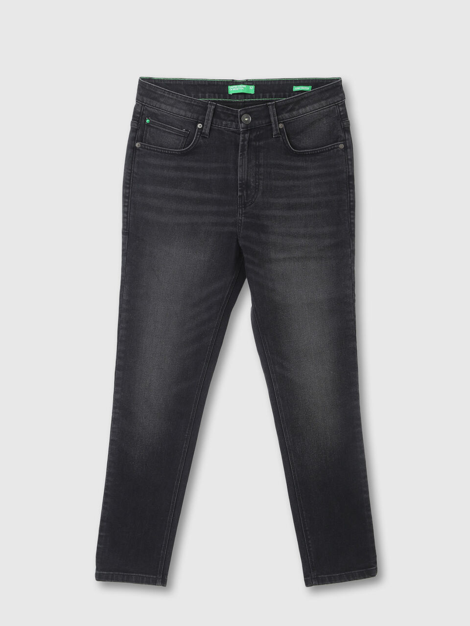LOW CROTCH FADED BLACK BOOMERANG JEANS image number 1