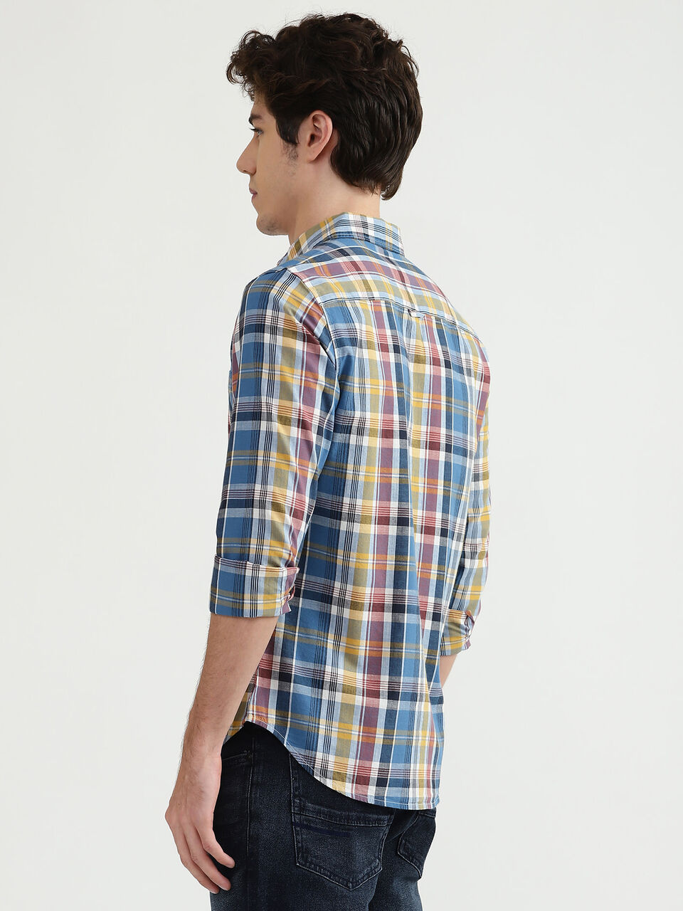 Full Sleeves Multicolour Check Shirt image number null