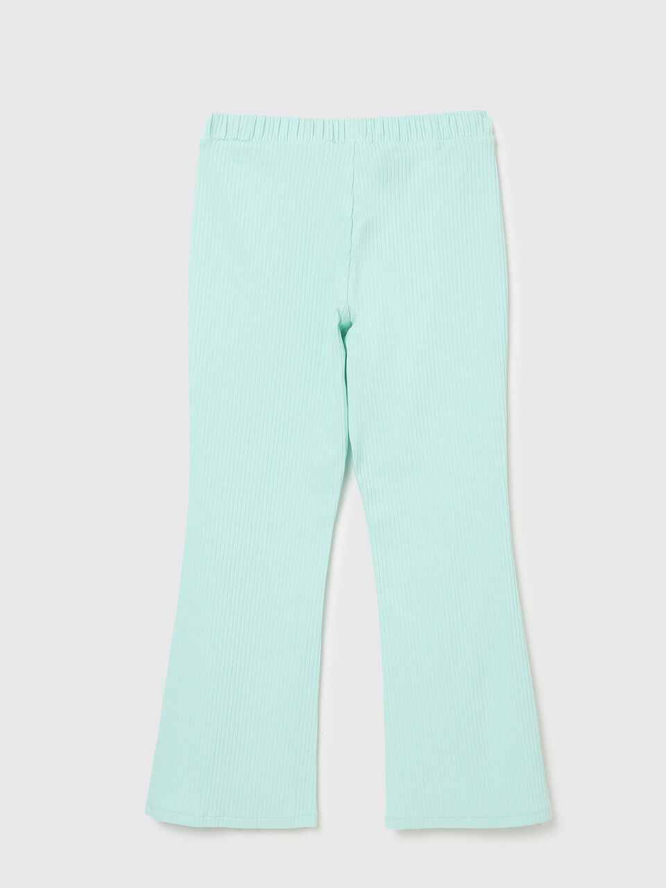 FLARED RIB LEGGINGS WITH SLIT image number null