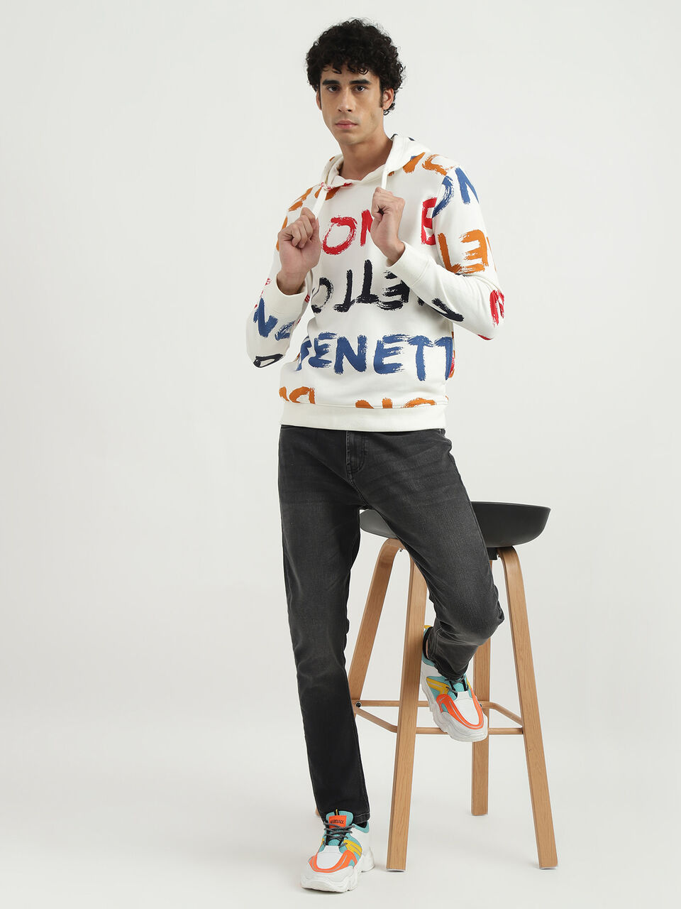 BRUSH STROKES AOP HOODIE image number null