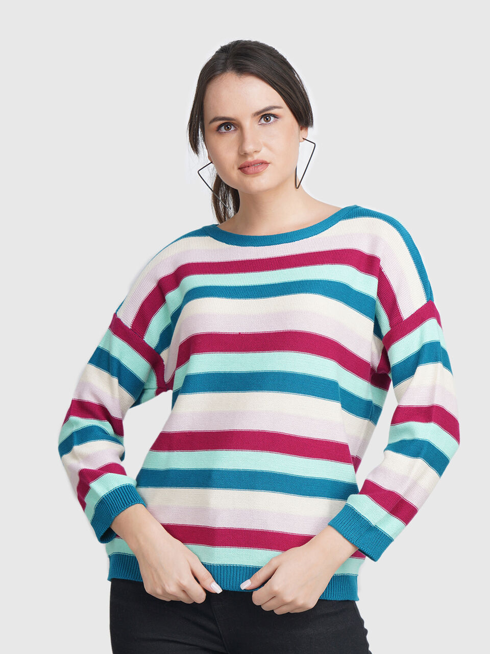 3/4Th Sleeve Stripe Tricot image number null