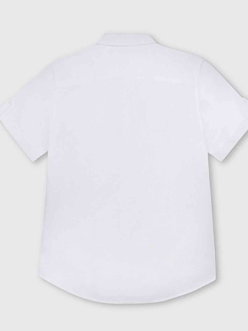 Linen Shirt with Regular Collar and Short Sleeves image number 2