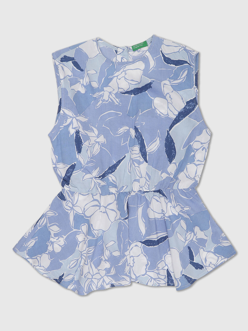 Long Sleeve High Low Peplum Top image number null