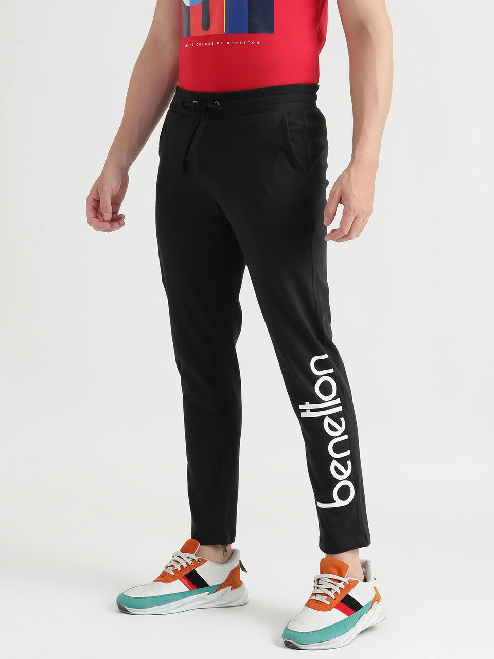 Slim Fit Printed Track Pants image number null