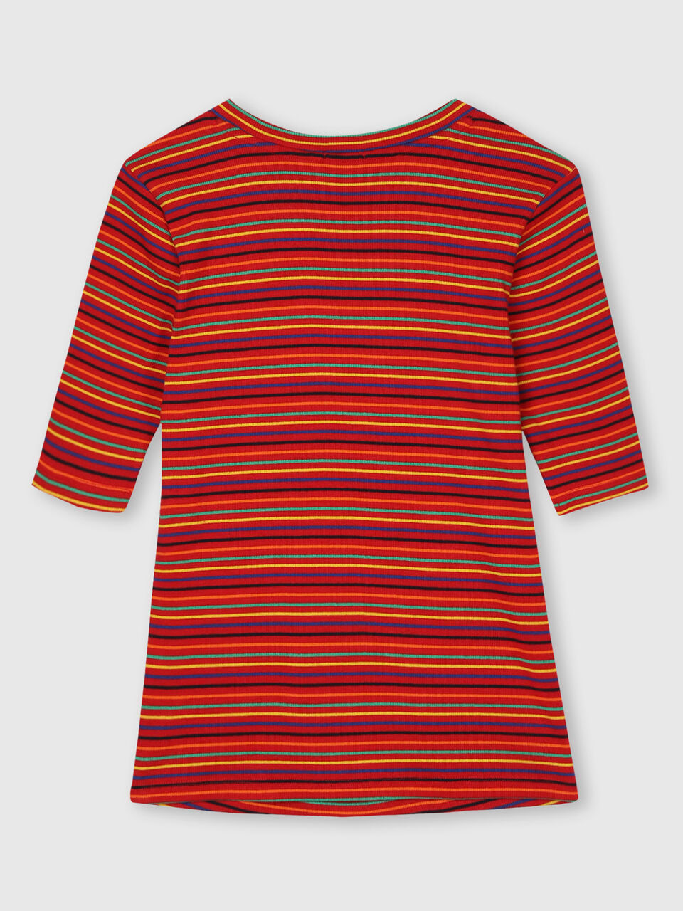 Rib Stripe Top with Shoulder Butin image number null