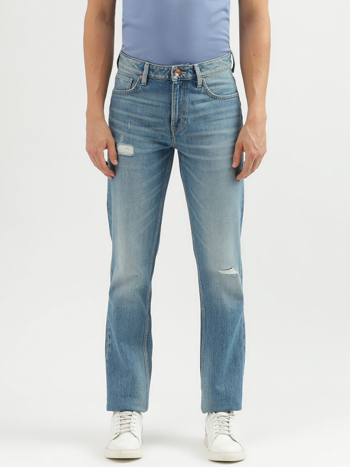 SLIM STRAIGHT MID BLUE 90'S LOOK JEANS
