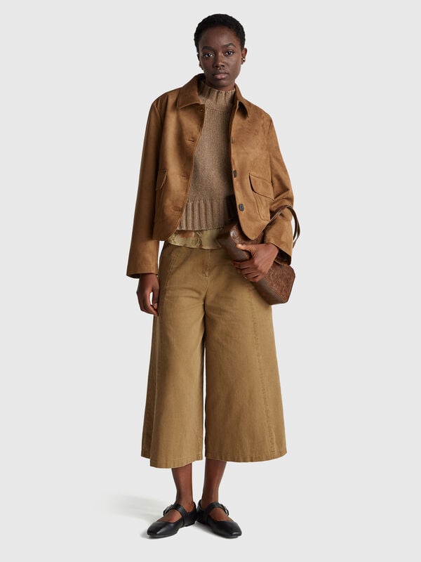 Suede-effect jacket Women