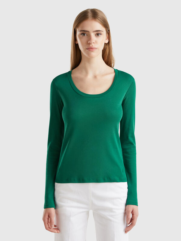 Long sleeve pure cotton t-shirt Women