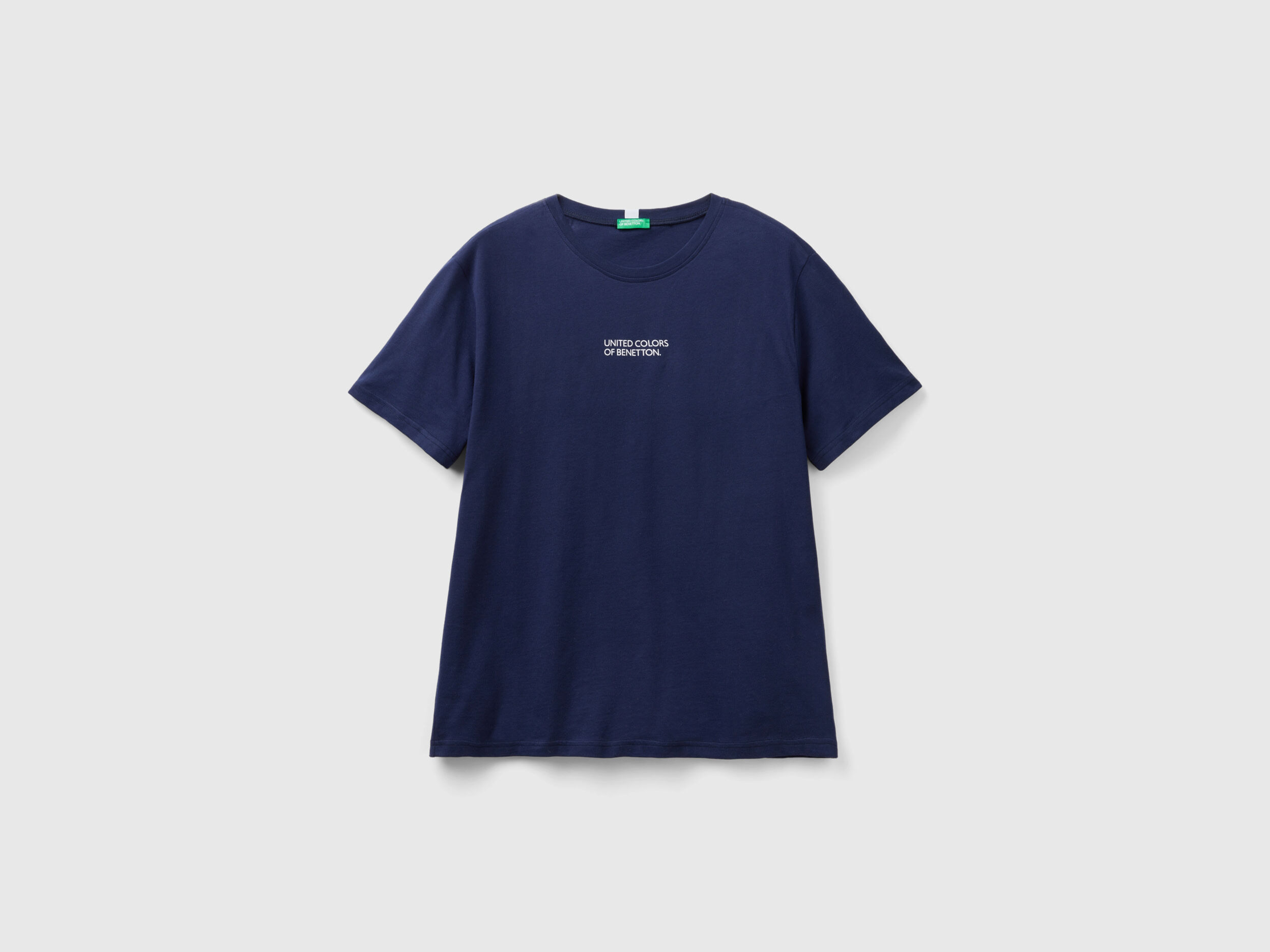 T shirt with logo print Dark Blue Benetton
