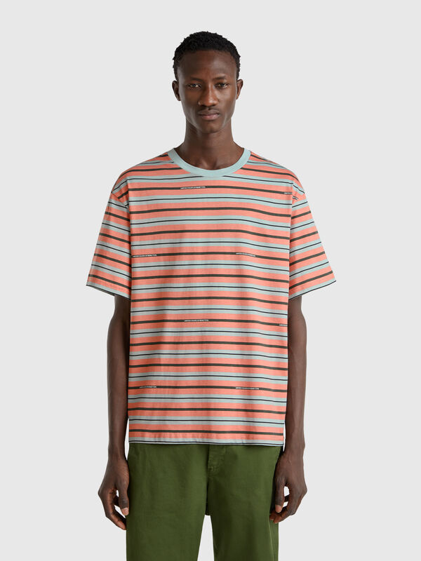 Oversized striped t-shirt Men
