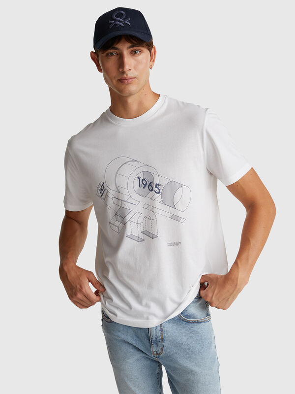 T-shirt in cotton with logo Men