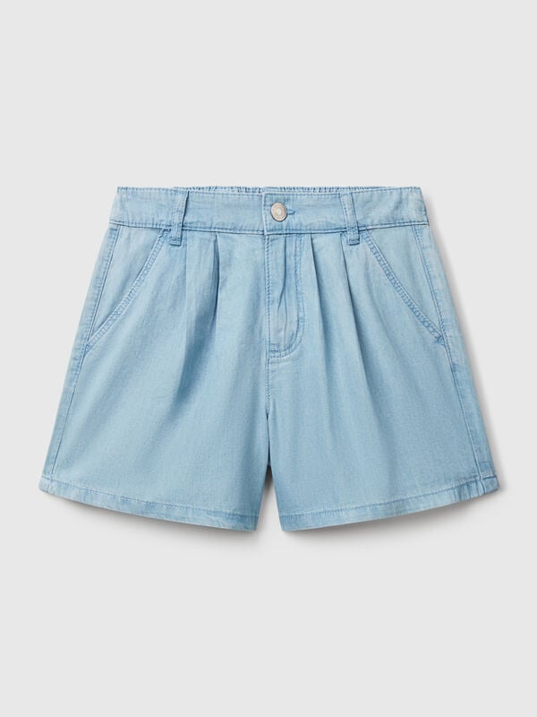 Bermudas in chambray Junior Girl