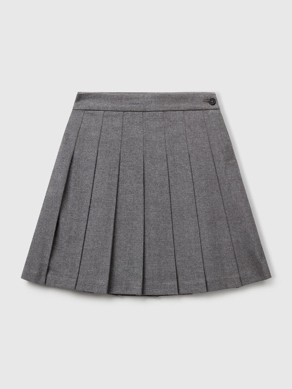 Pleated skirt in flannel Junior Girl