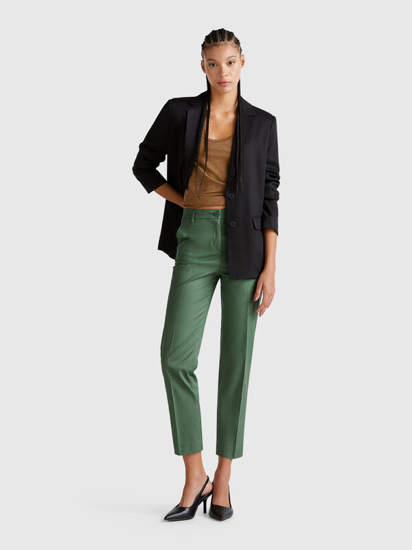 Stretch cotton chinos Women