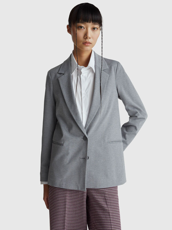 Blazer in stretch viscose blend Blazer in stretch viscose blend Women