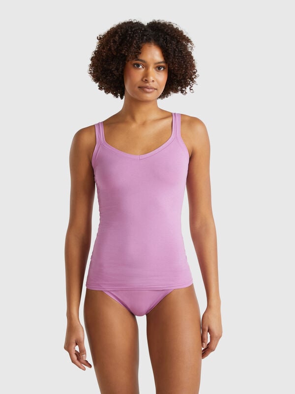 Tank top undershirt in super stretch cotton Women